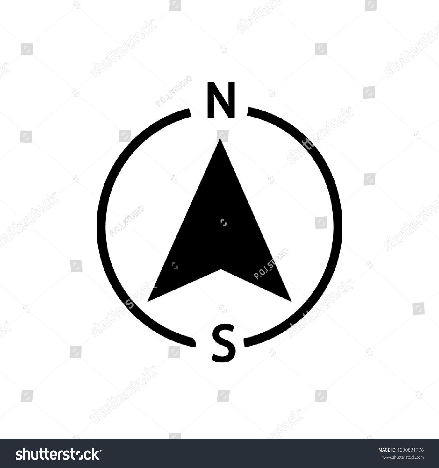 Arrow Compass Icon Vector Logo Template Stock Vector (Royalty Free ...