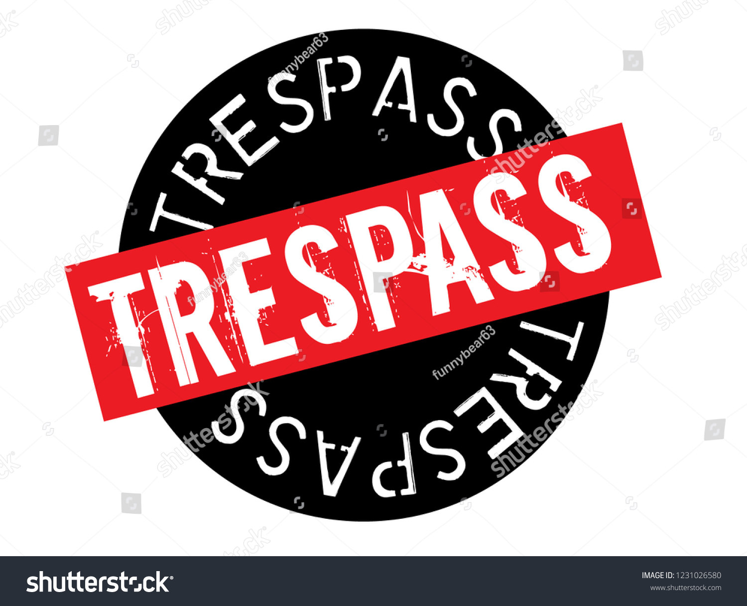 Trespass Stamp On White Background Sign Stock Illustration 1231026580 Shutterstock 7820