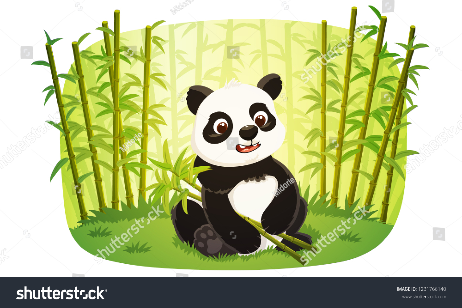 Панда с бамбуком рисунок карандашом (35 фото)