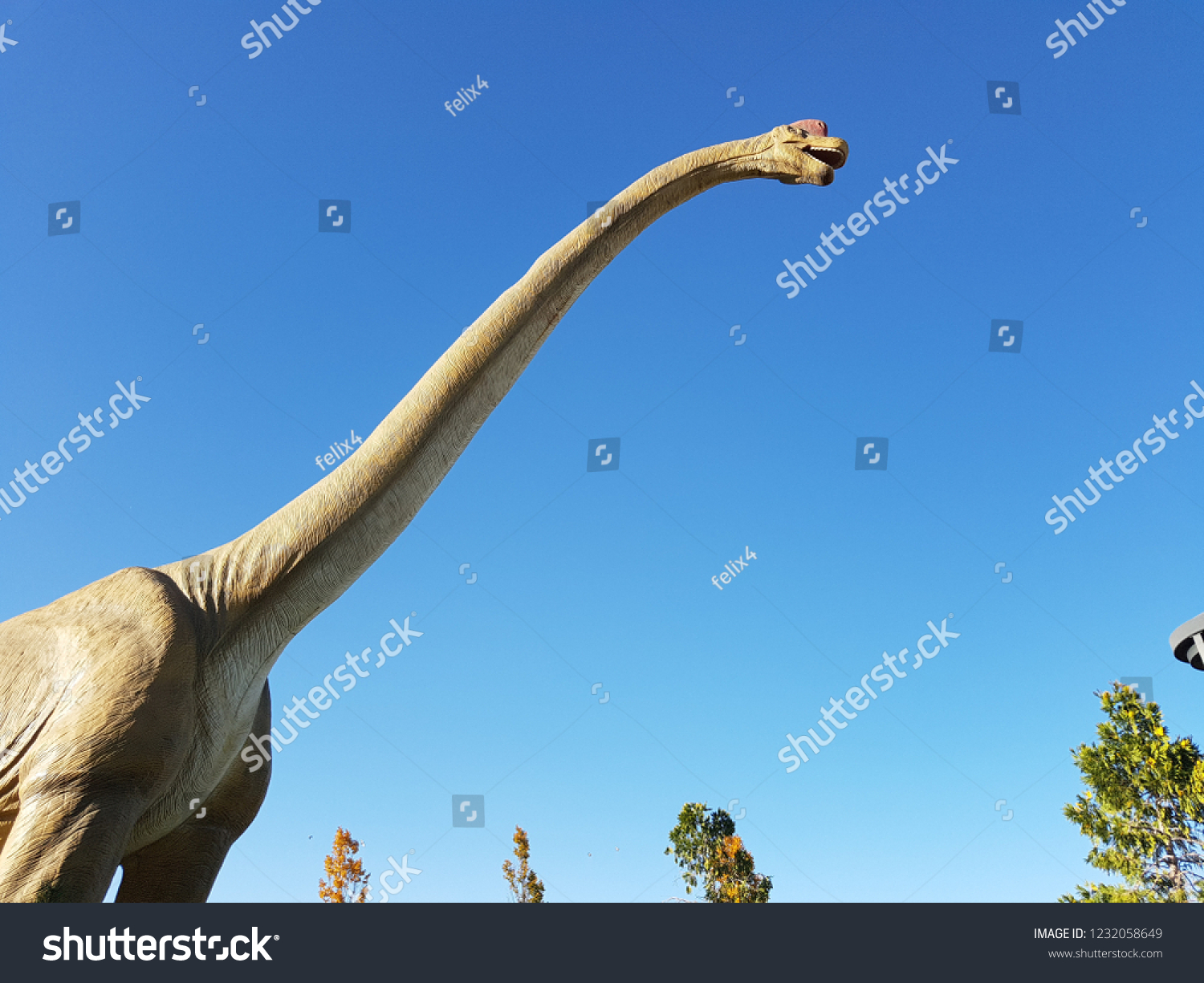 Big Model Prehistoric Dinosaur Brachiosaurus Nature Stock Photo ...