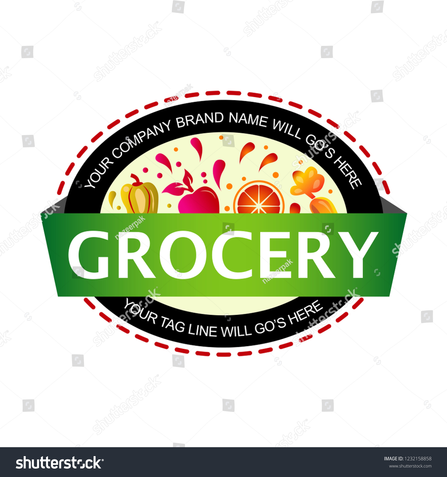 Grocery Store Logo01 Stock Vector (Royalty Free) 1232158858 | Shutterstock