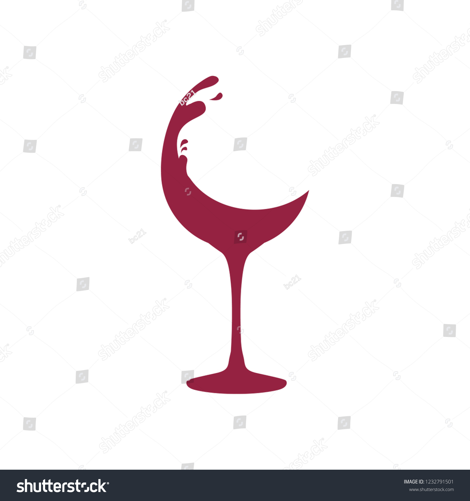 Red Wine Splash Logo Icon Stock Vector (Royalty Free) 1232791501 ...