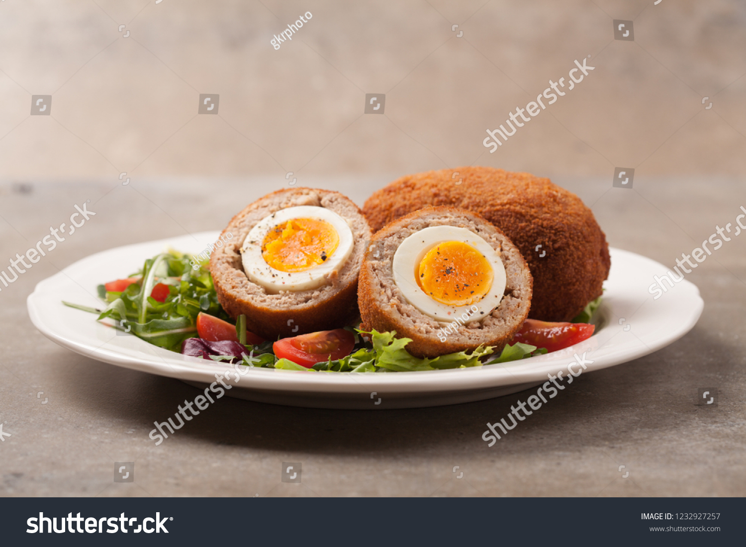 Meatballs Minced Meat Stuffed Boiled Egg Stock Photo 1232927257 Shutterstock