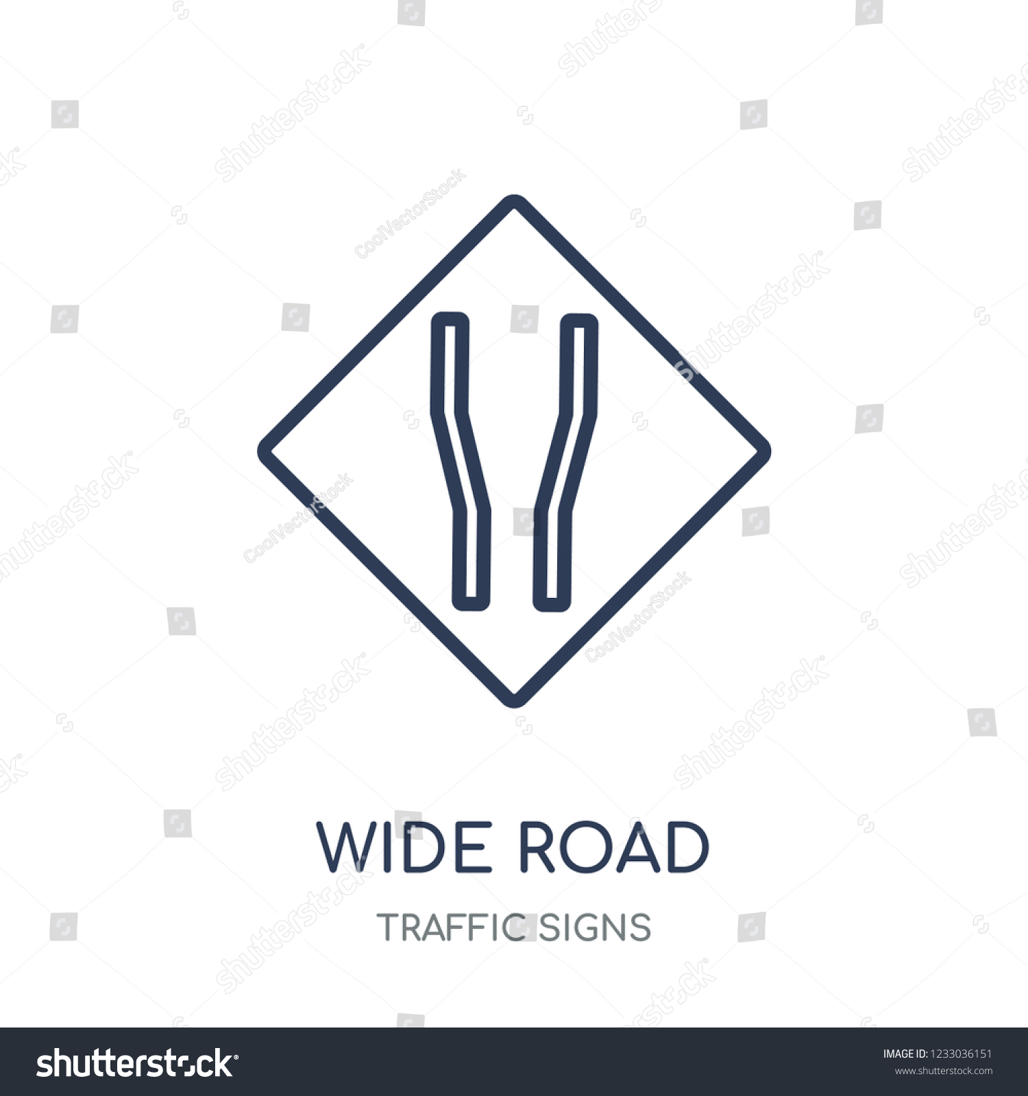 Wide Road Sign Icon Wide Road Stock Vector (Royalty Free) 1233036151 ...