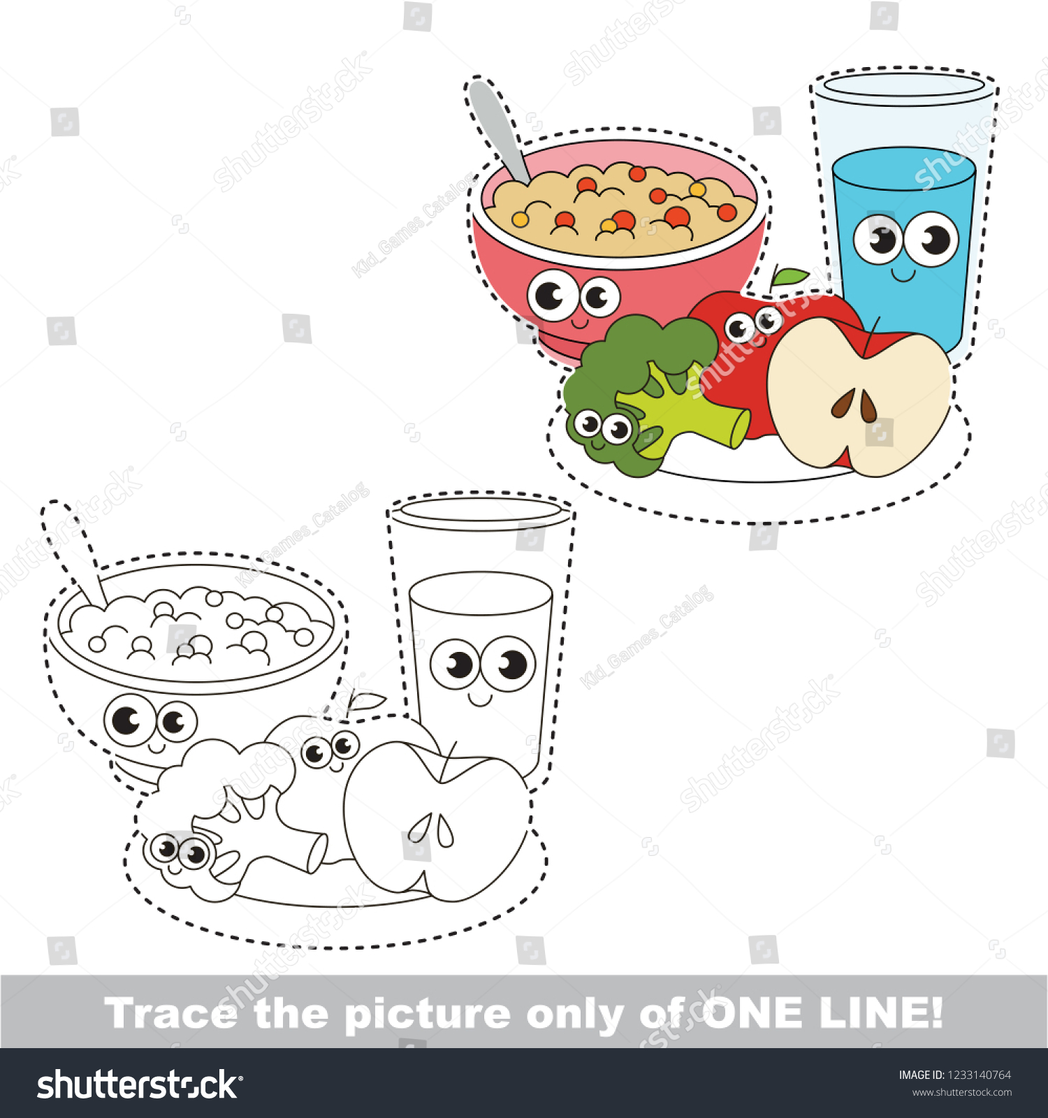 drawing worksheet preschool kids easy gaming stock vector royalty free 1233140764 shutterstock