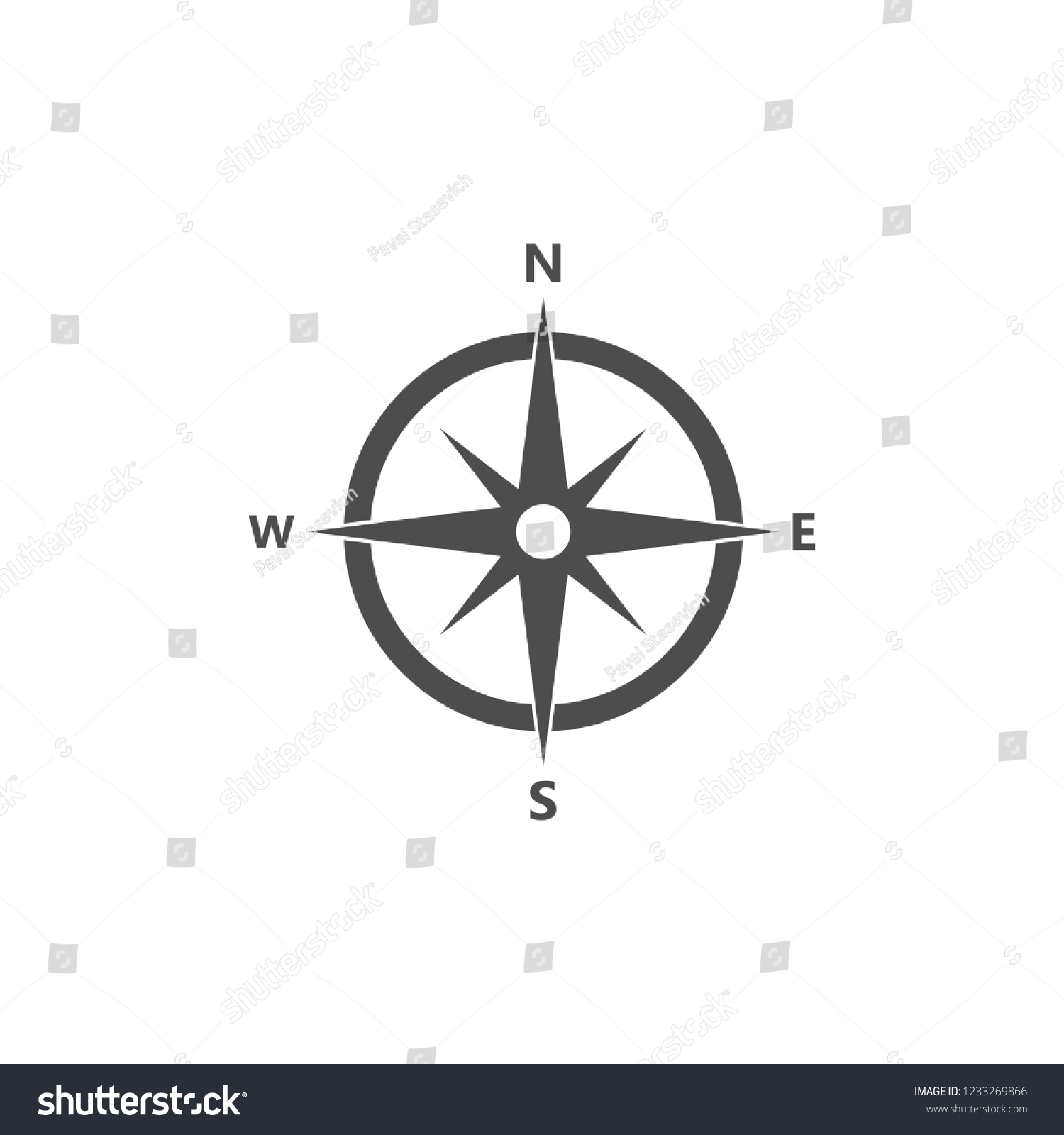 Compass Compass Rose Magnetic Compass Navigation Stock Vector (royalty 