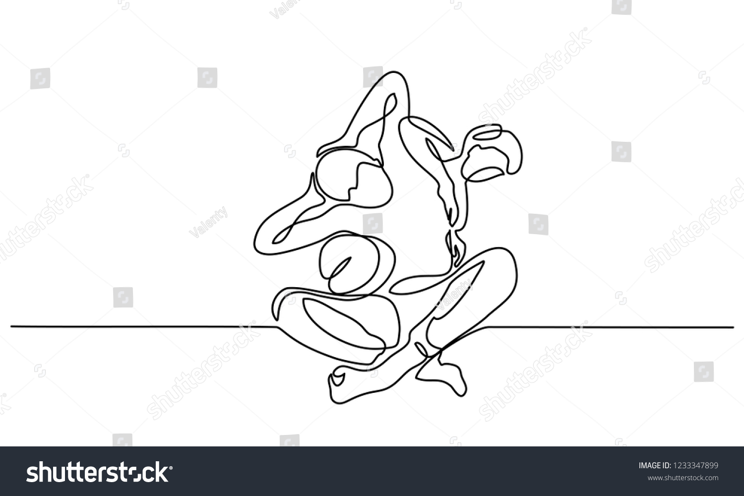 Continuous One Line Drawing Thai Massage Stock Vector (Royalty Free ...