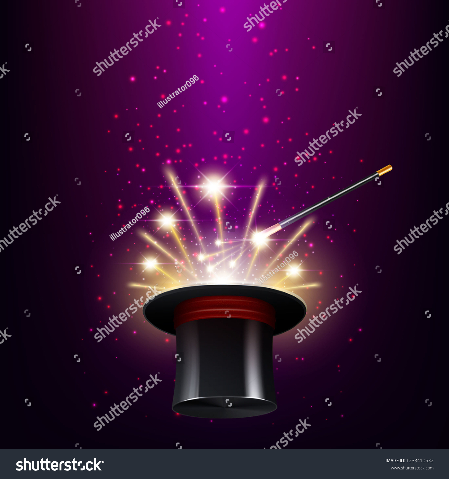 Vector Illustration Magic Cap Background Eps10 Stock Vector (Royalty ...