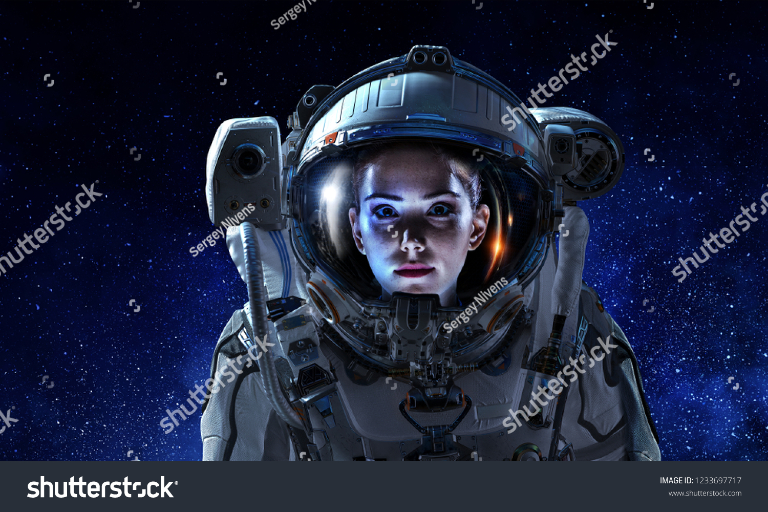 Attractive Woman Spacesuit Stock Photo 1233697717 | Shutterstock