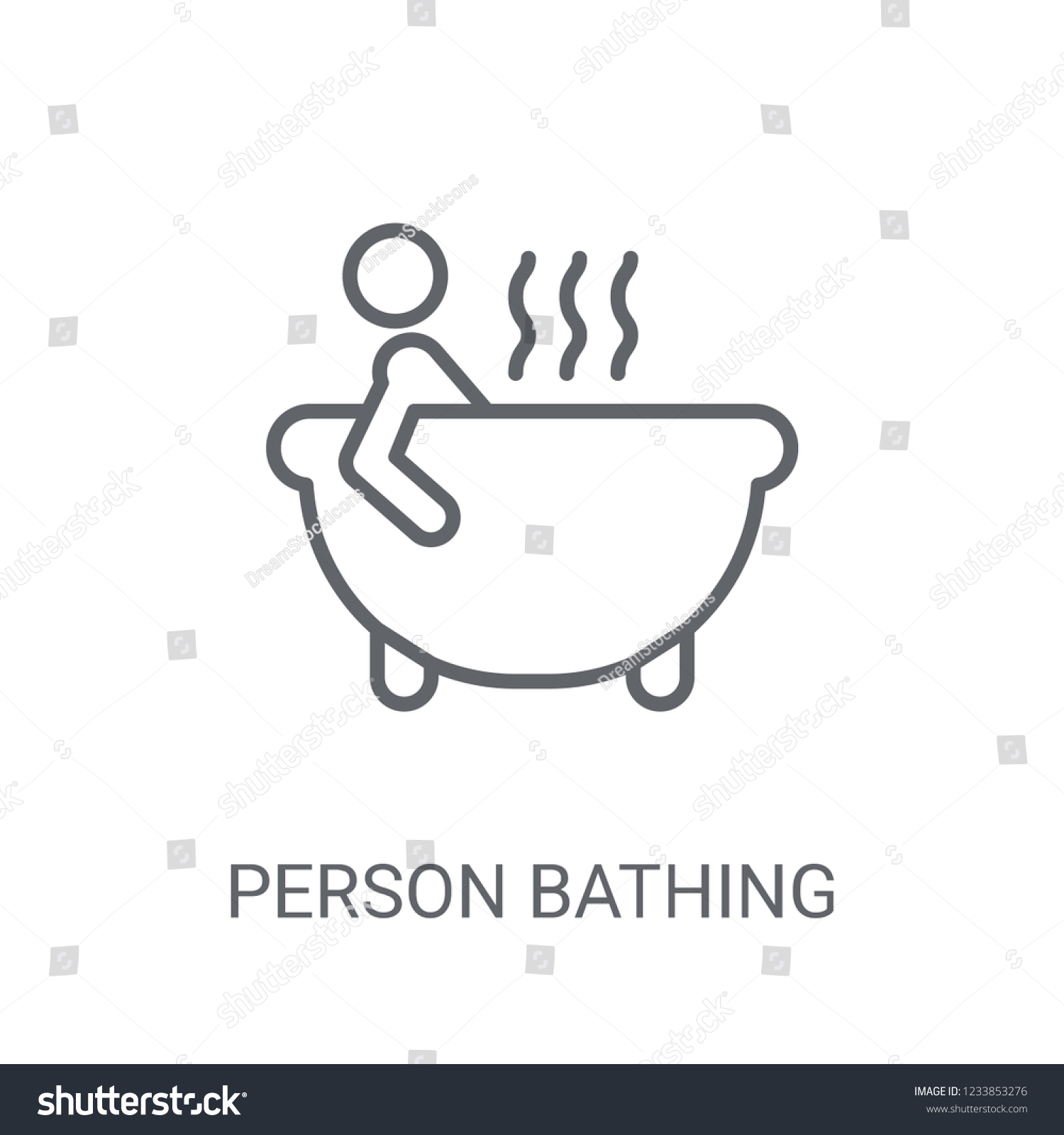 Person Bathing Icon Trendy Person Bathing Stock Vector (Royalty Free ...