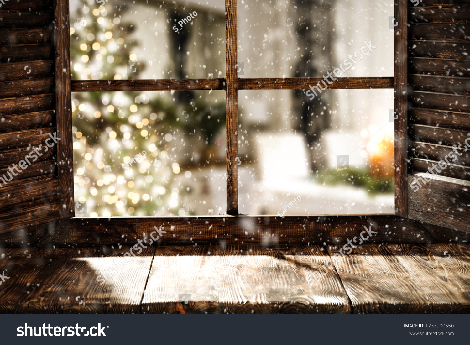 Retro Wooden Window Sill Background Free Stock Photo 1233900550 