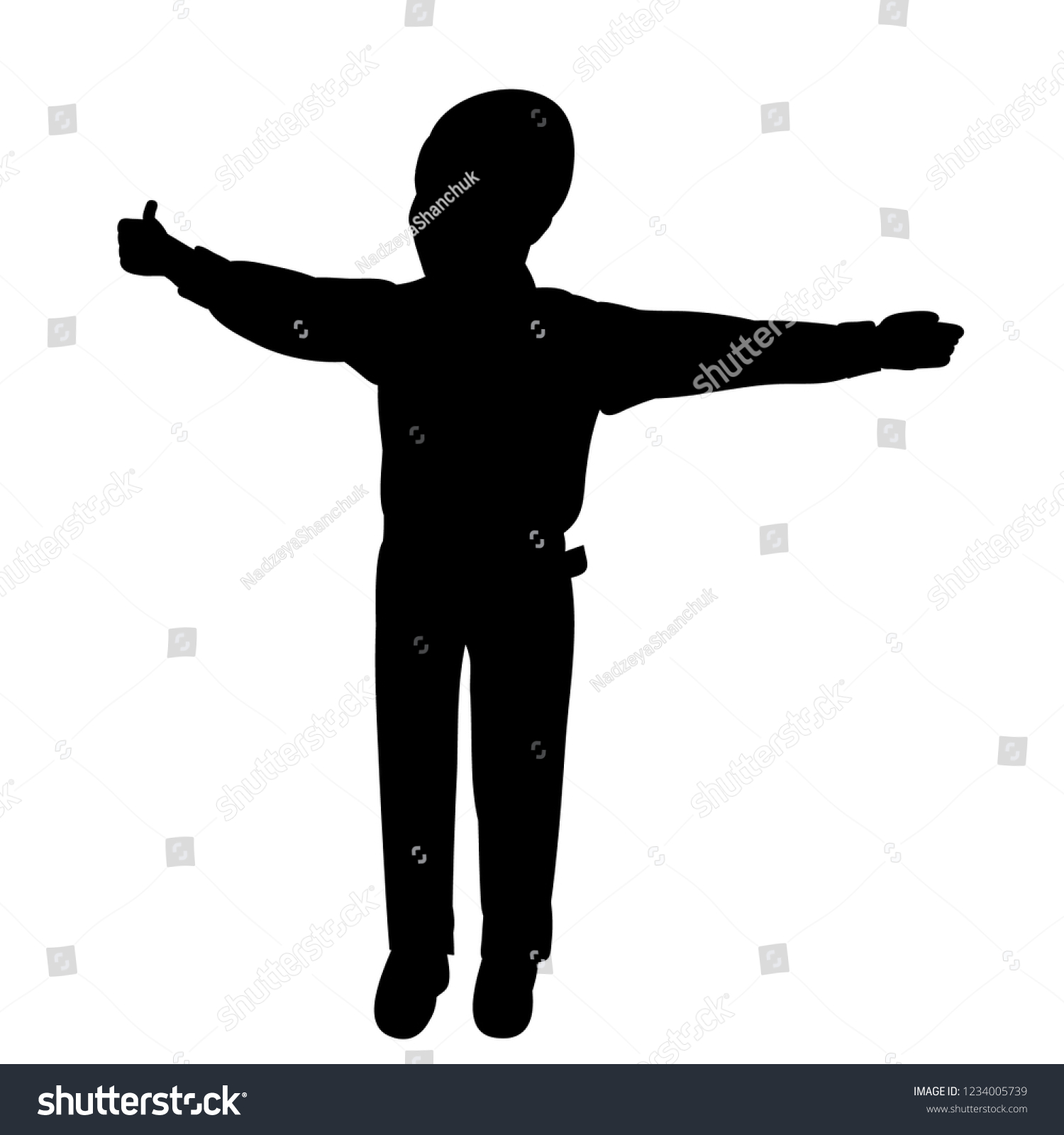 Vector Isolated Boy Dancing Silhouette Stock Vector (Royalty Free ...