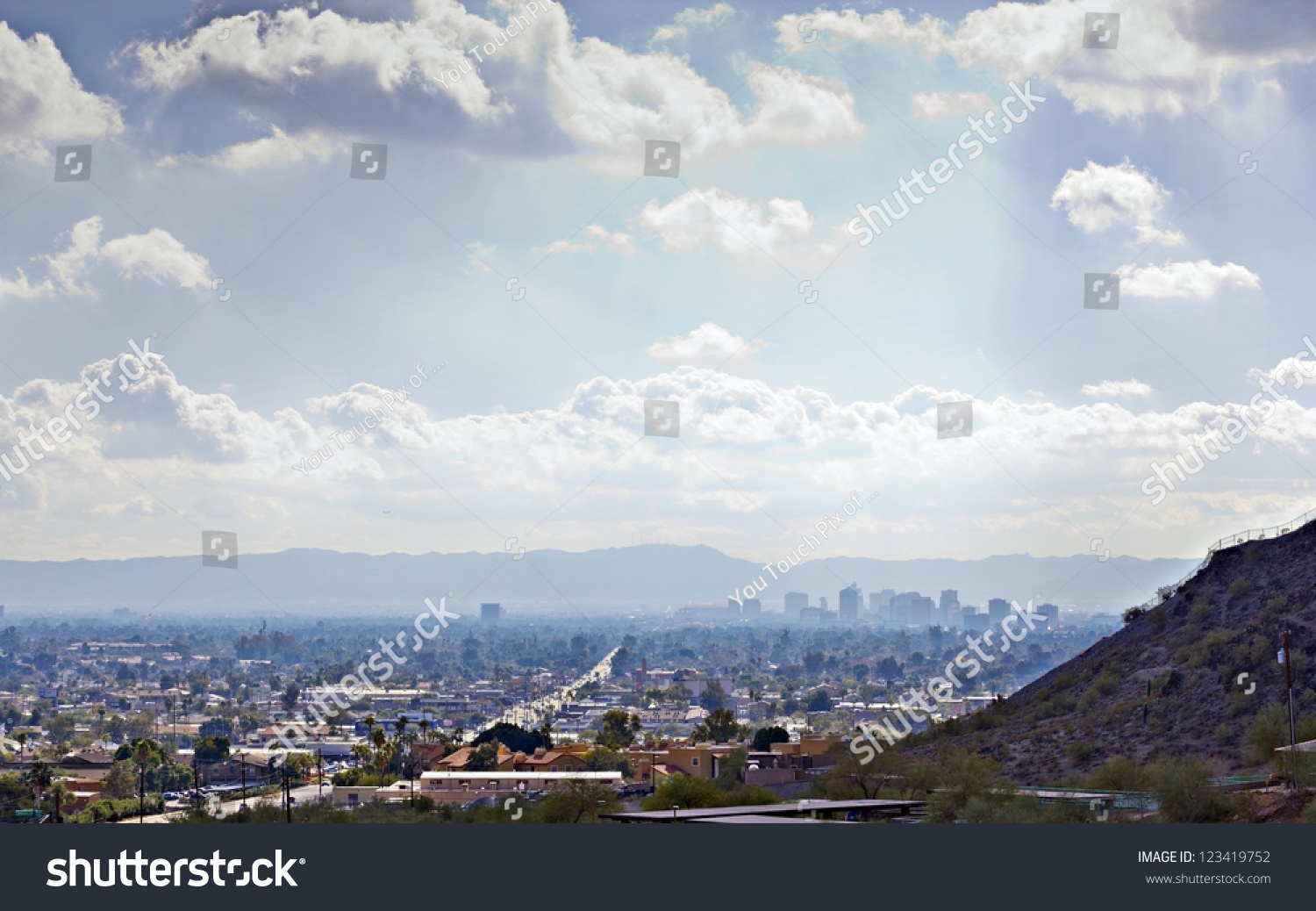 Arizona Capital City Phoenix Seen Northern Stock Photo 123419752 ...