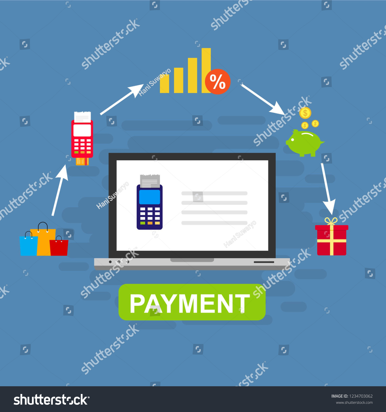 Epayment Banner Web Icon Business Application Stock Vector (Royalty ...