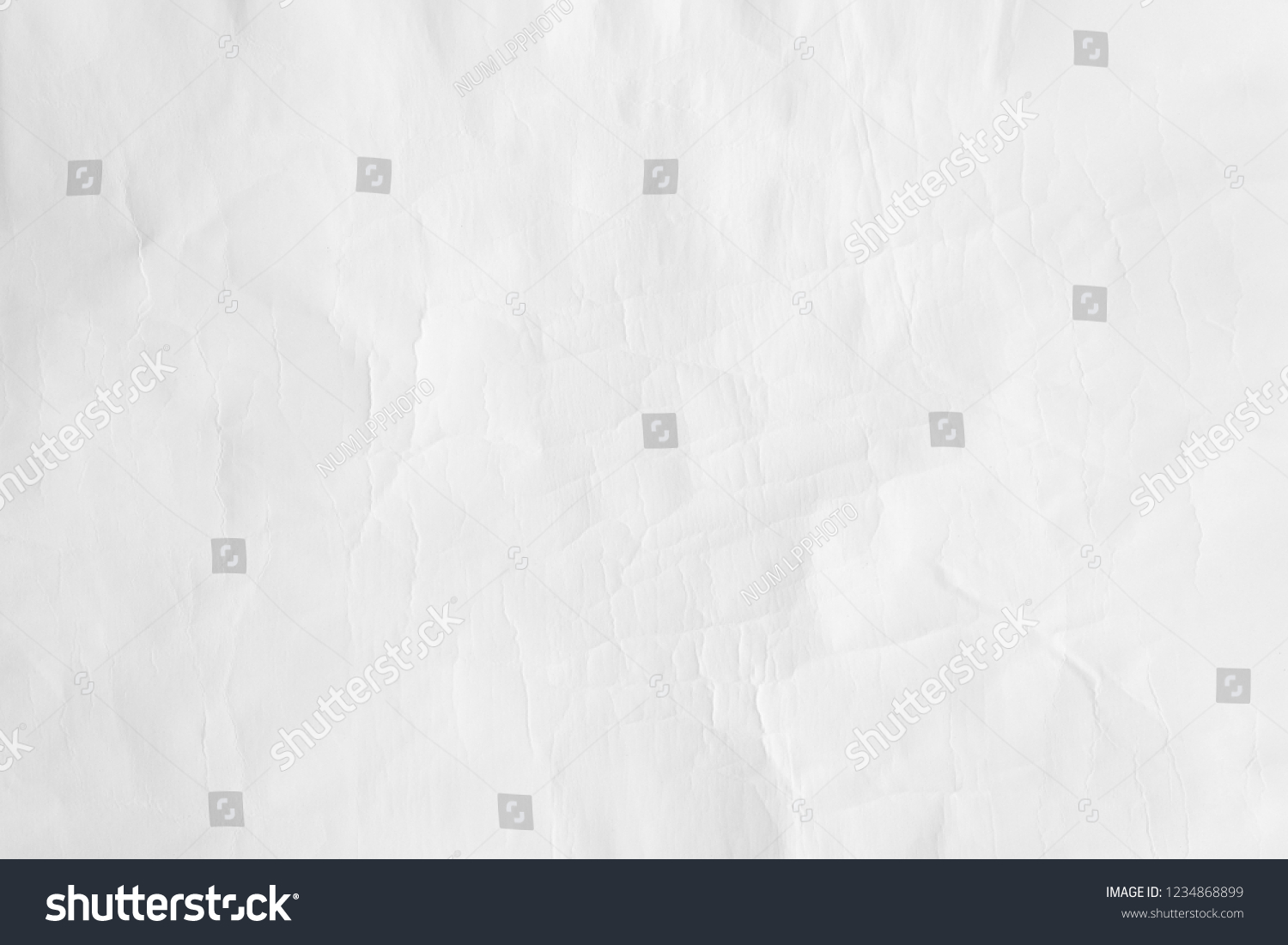 White Paper Wrinkled Texture Background Abstract Stock Photo 1234868899 ...