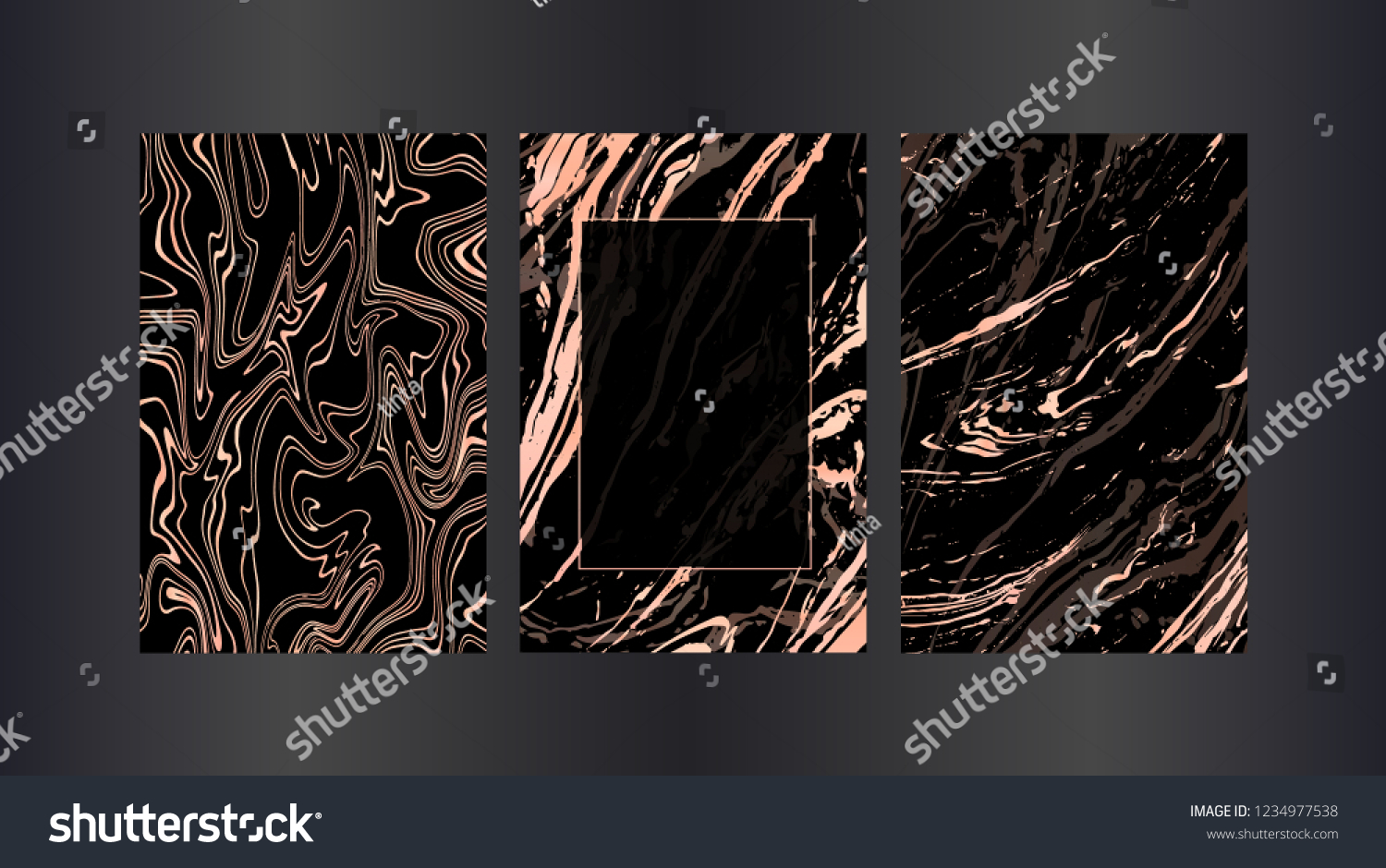 Set Vector Rose Gold Background Party Stock Vector (Royalty Free ...