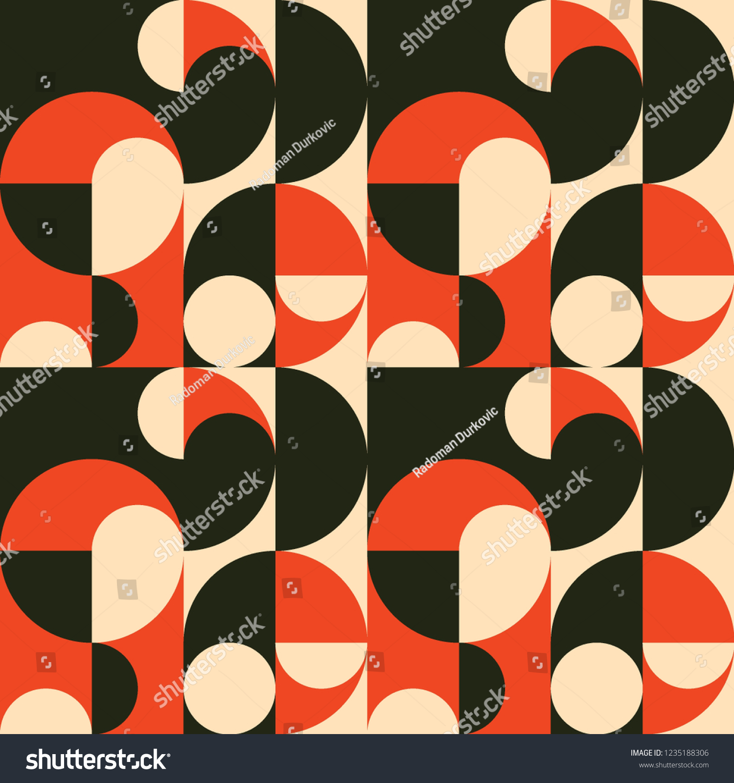 Retro Seamless Pattern Design Vector Illustration Stock Vector (Royalty ...