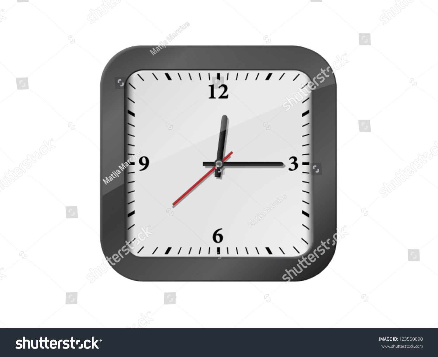Vector Illustration Clock Stock Vector Royalty Free 123550090 Vector Illustration Clock Stock Vector Royalty Free 123550090