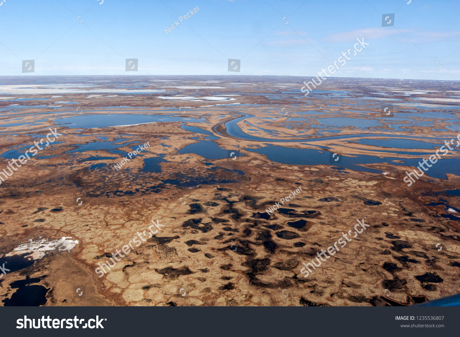 Aerial View Timan Tundra Nenets Autonomous Stock Photo 1235536807 ...