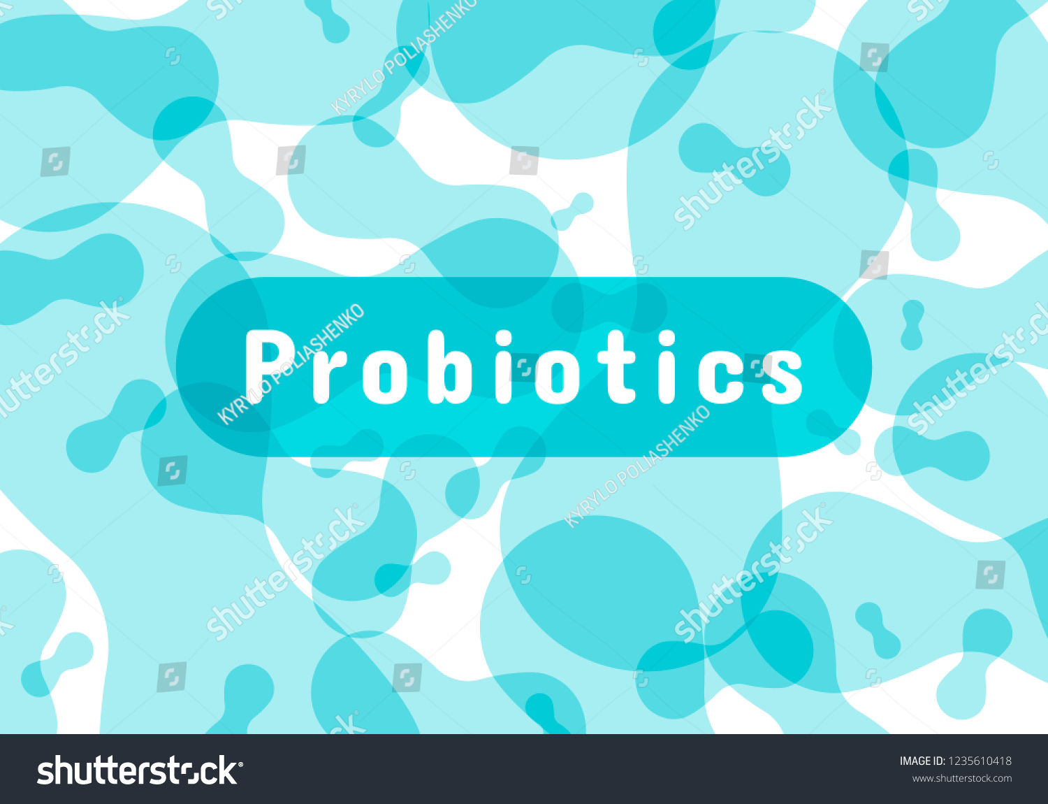 Probiotics Bacteria Logo Simple Flat Style Stock Illustration ...