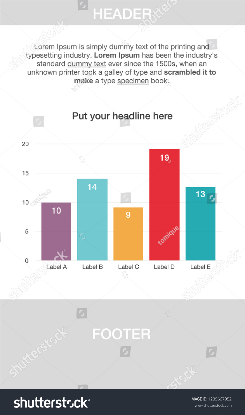 Vector Infographics Chart 5 Columns Stock Vector (Royalty Free ...