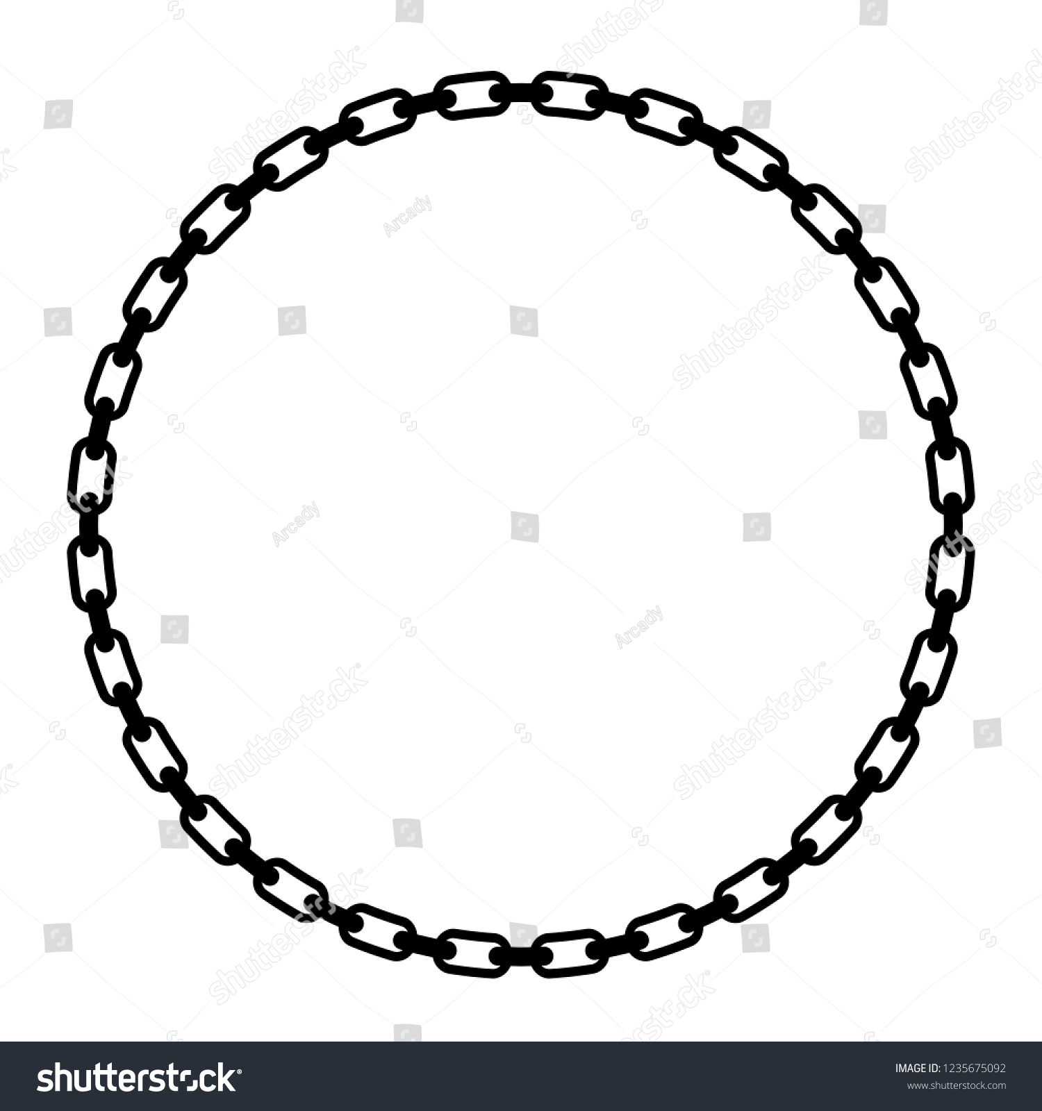 Chain Border Vector Graphics On White Stock Vector (Royalty Free ...