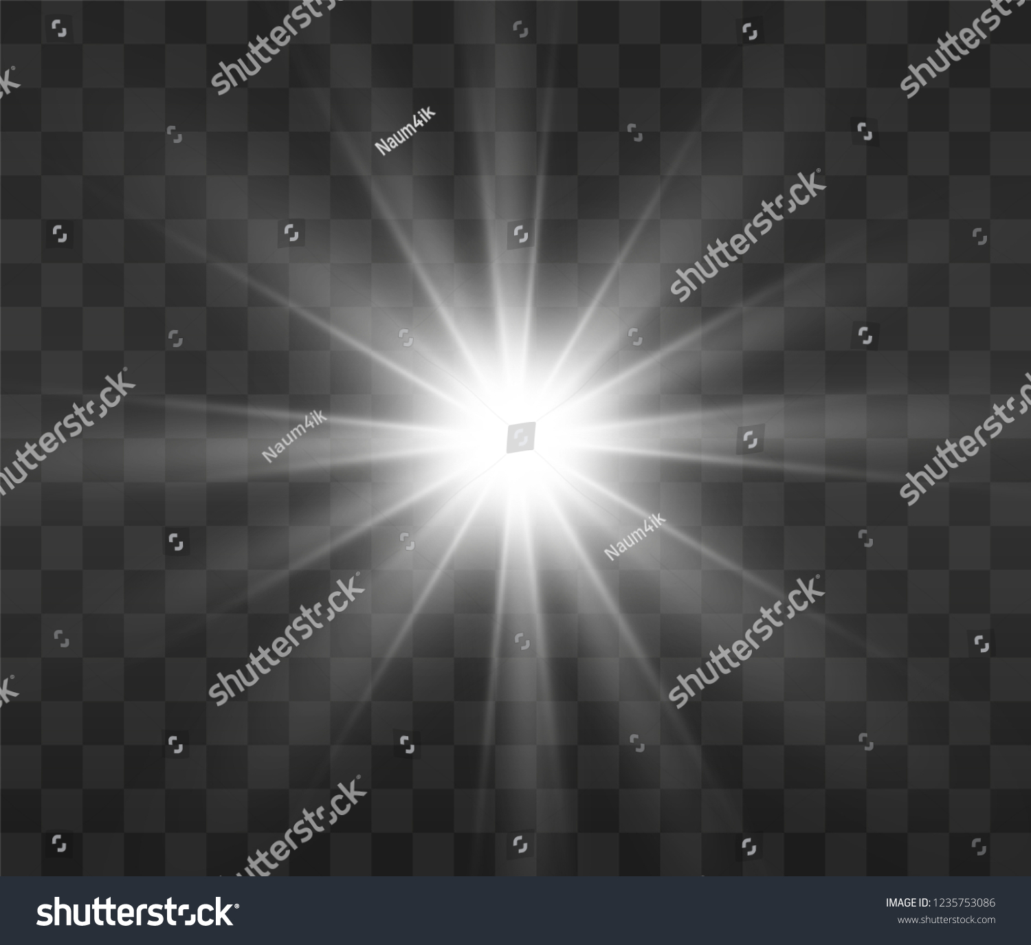 White Glowing Light Beautiful Star Light Stock Vector (Royalty Free