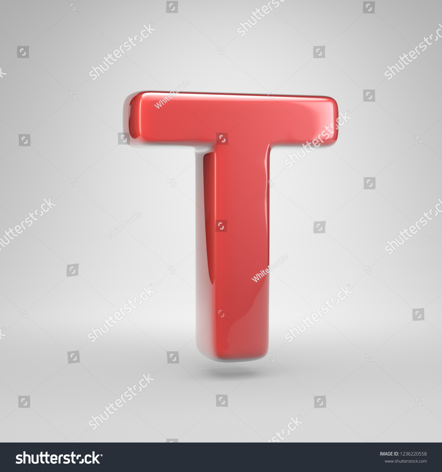 Coral Car Paint Letter T Uppercase Stock Illustration 1236220558 ...