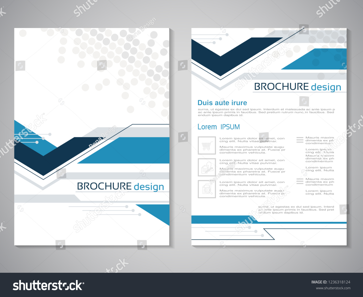 Vector Modern Brochure Design Annual Report Stock Vector (Royalty Free ...