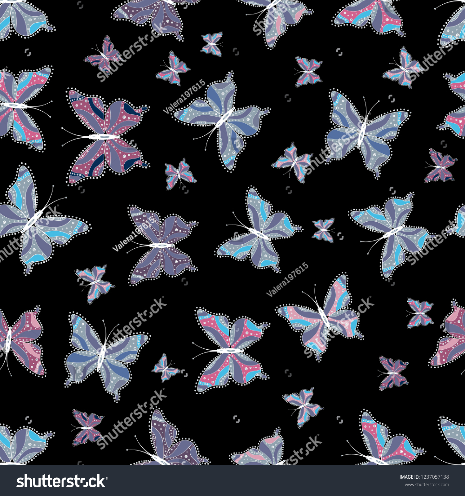 Seamless Cute Background Wrappers Wallpaper Design Stock Vector ...