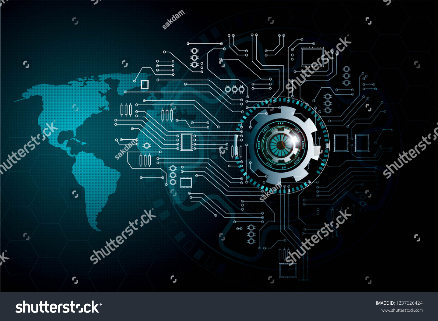 Futuristic Artificial Intelligence Cyber Mind Aesthetic Stock ...