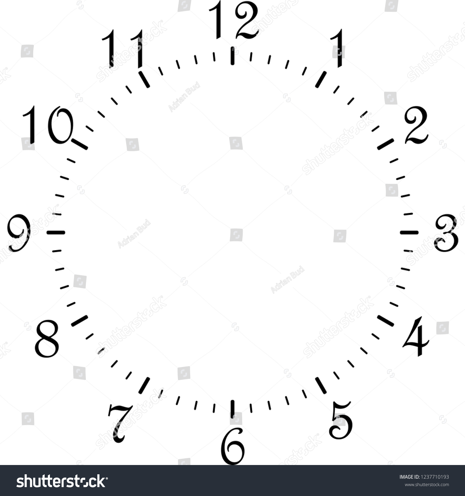 Clock Dial Black Rectangle Signs Rounded Stock Vector (Royalty Free ...