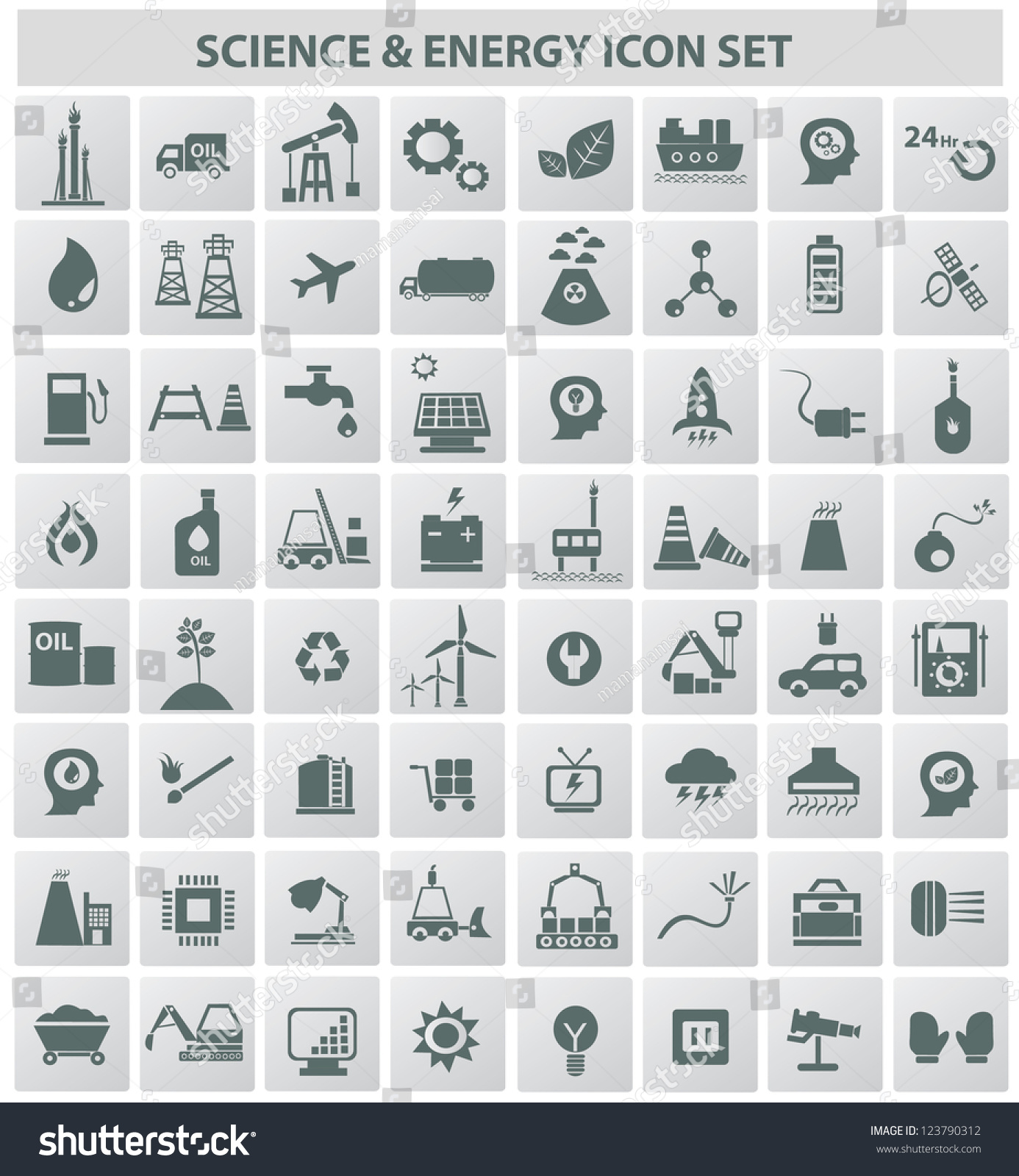 Energy Technology Iconsvector Stock Vector (Royalty Free) 123790312 ...