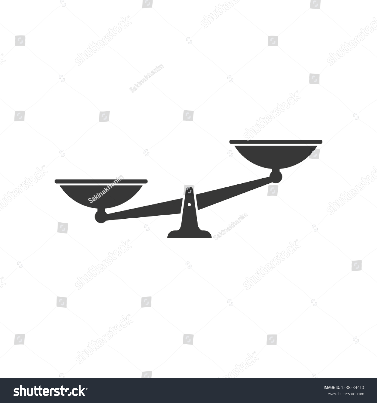 Scales Black Icon Vector Scale Simple Stock Vector (Royalty Free ...