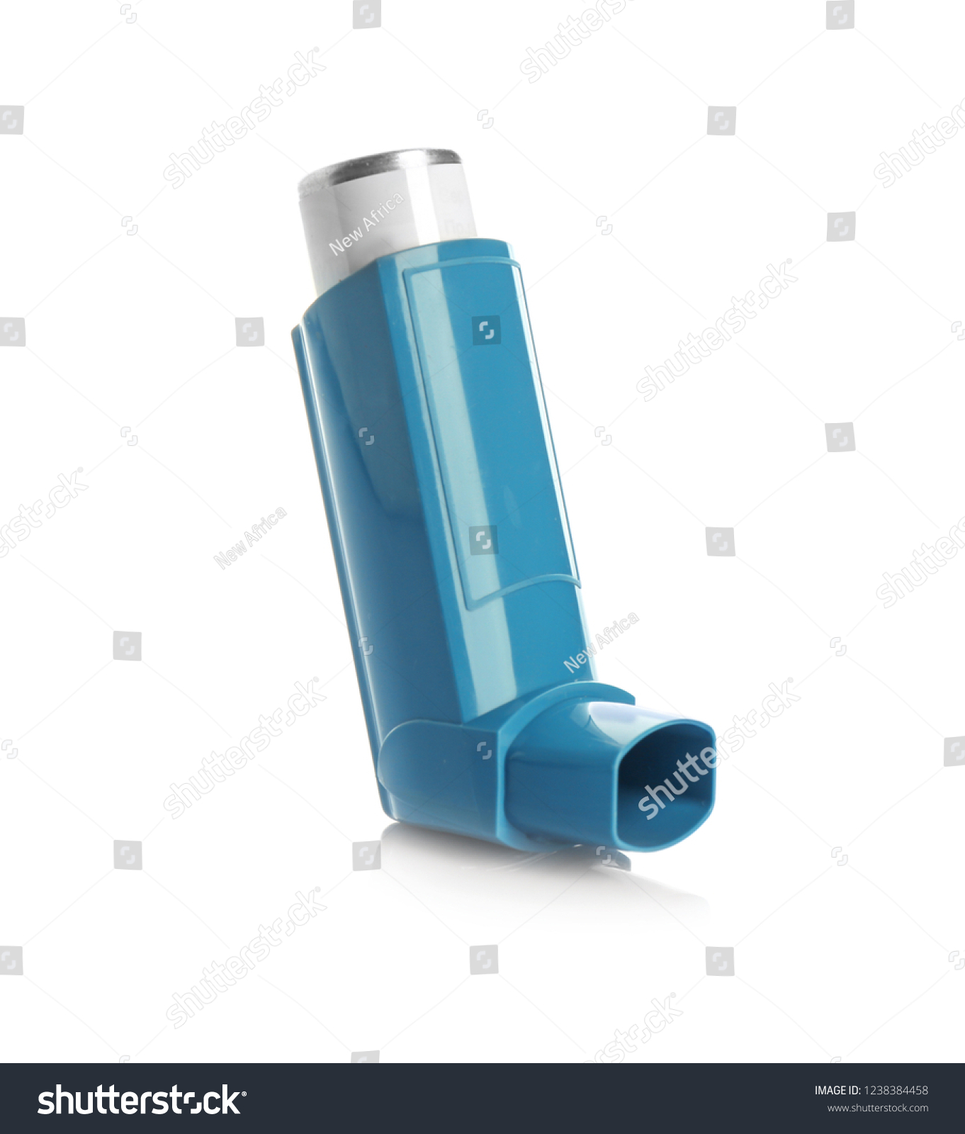 Portable Asthma Inhaler Device On White Stock Photo 1238384458 ...