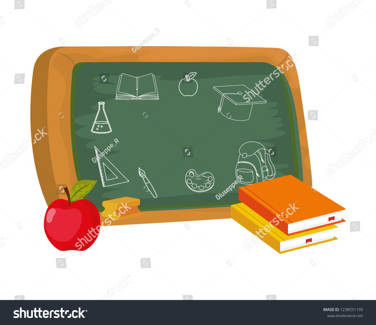 School Books Cartoon Stock Vector (Royalty Free) 1238551195 | Shutterstock