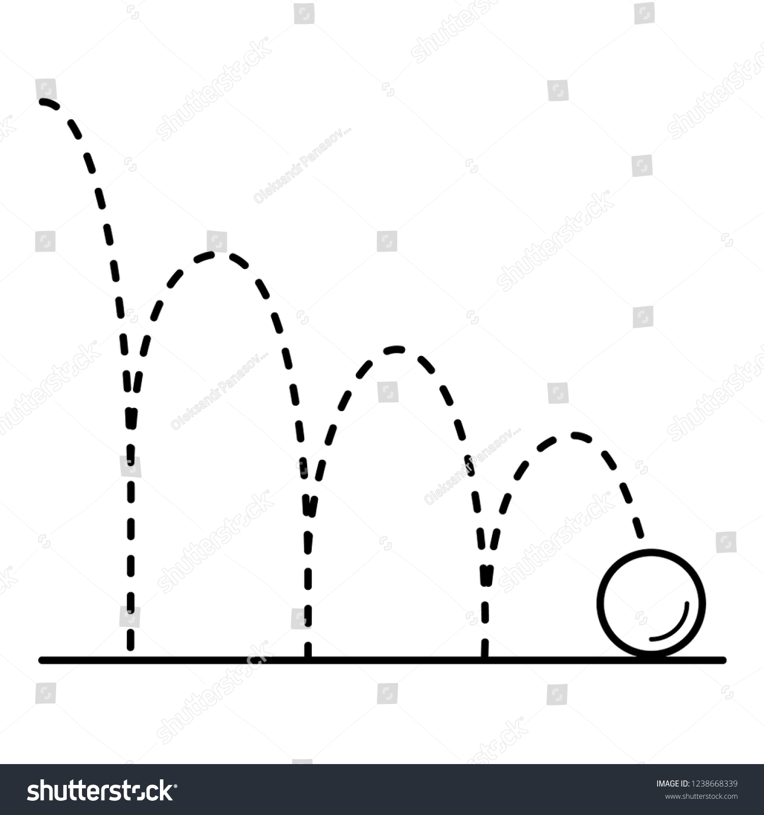 Bouncing Ball Timing Spacing Vector Flat Stock Vector (Royalty Free ...