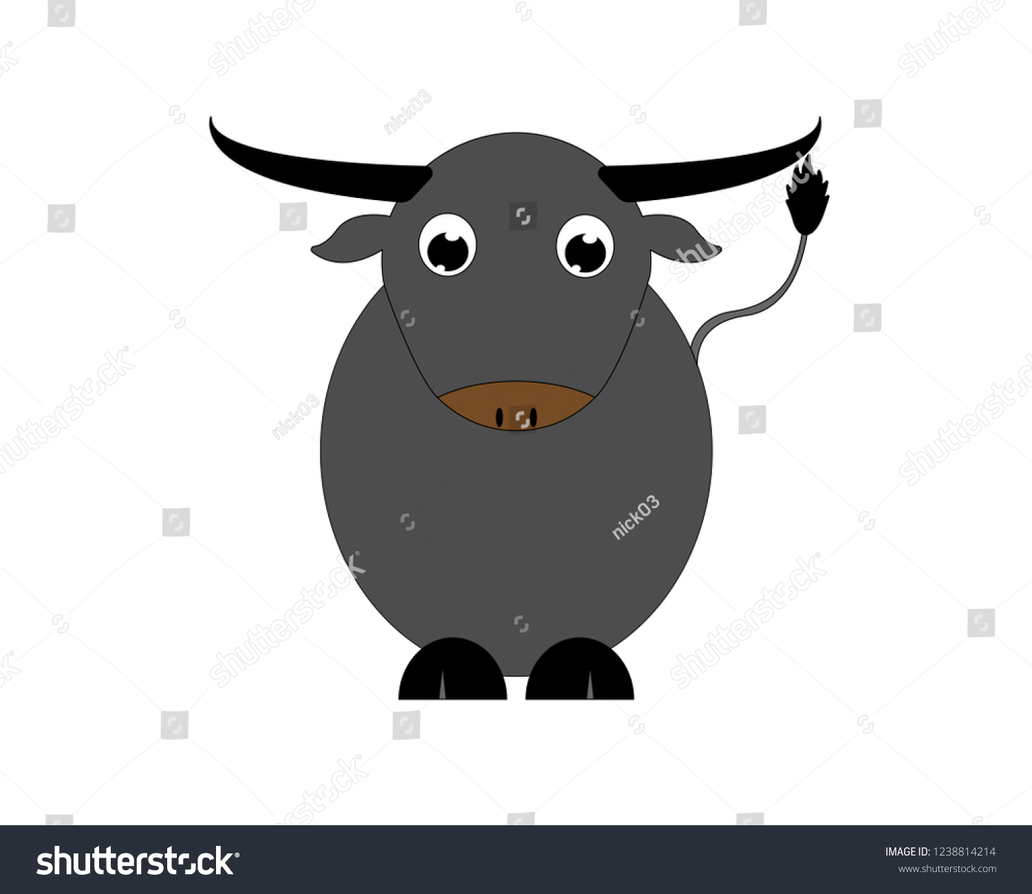 Buffalo Icon Vector Illustration Stock Vector (Royalty Free) 1238814214 ...