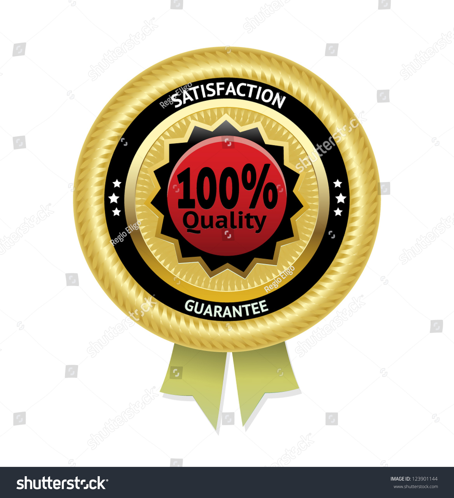 Satisfaction Guarantee Gold Vector Label Eps Stock Vector Royalty Free Shutterstock