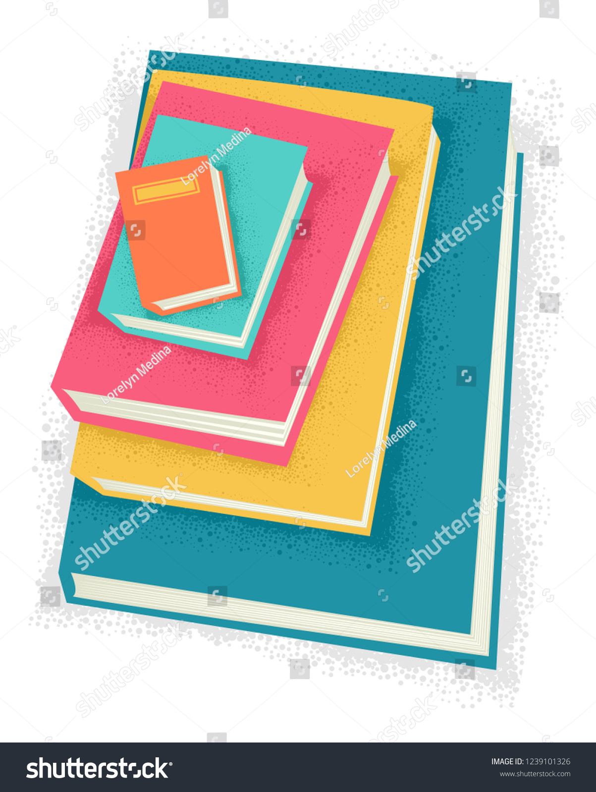 Illustration Stack Books Smallest Biggest Stock Vector (royalty Free 