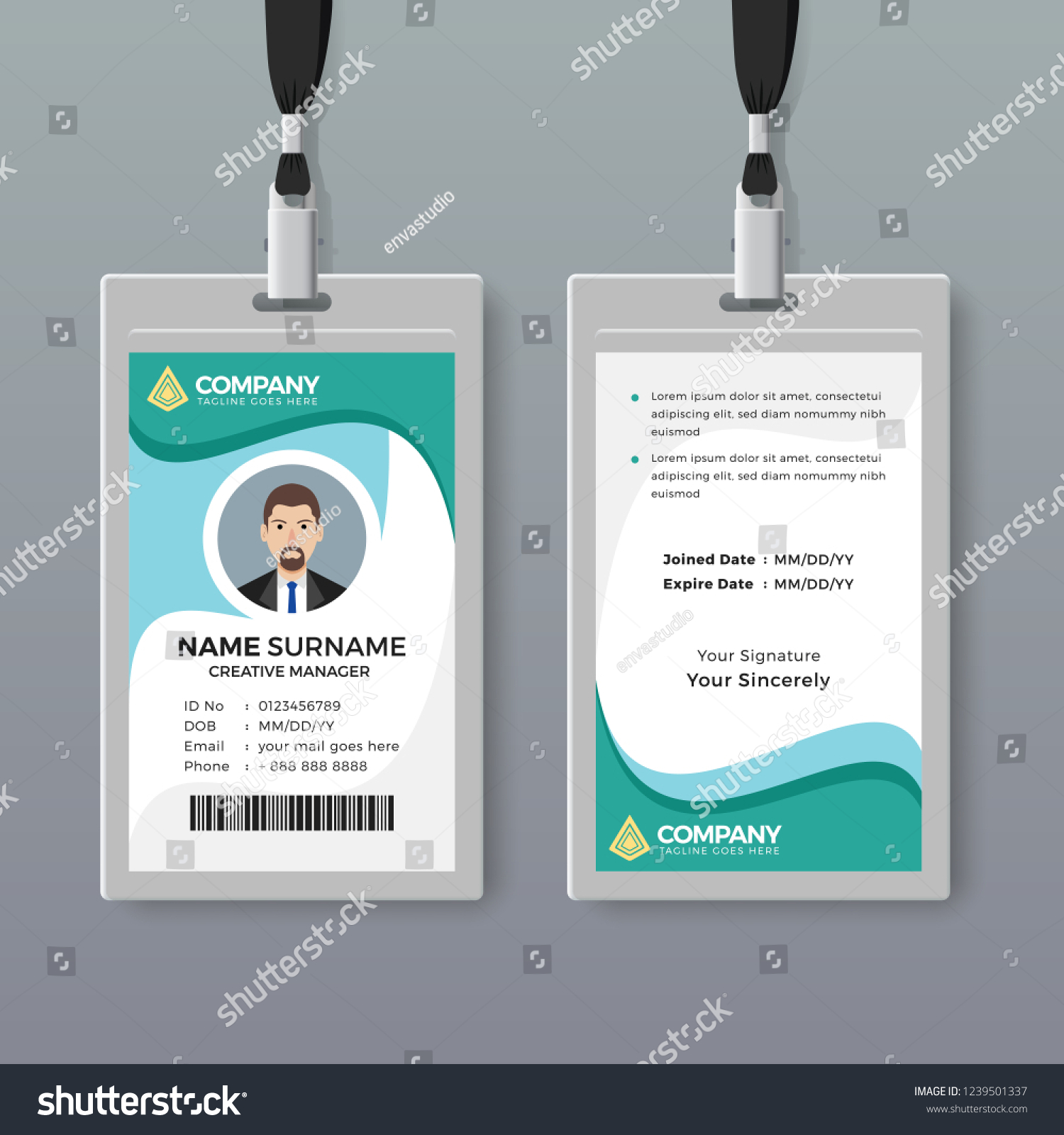 Corporate Id Card Design Template Stock Vector (Royalty Free ...