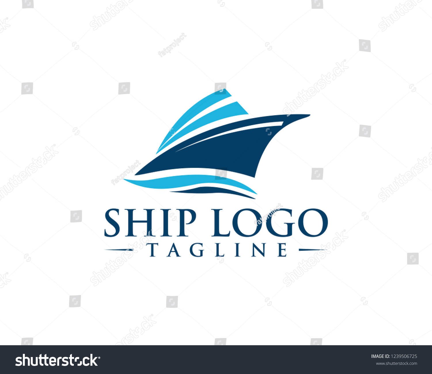 Ship Boat Logo Stock Vector (royalty Free) 1239506725 