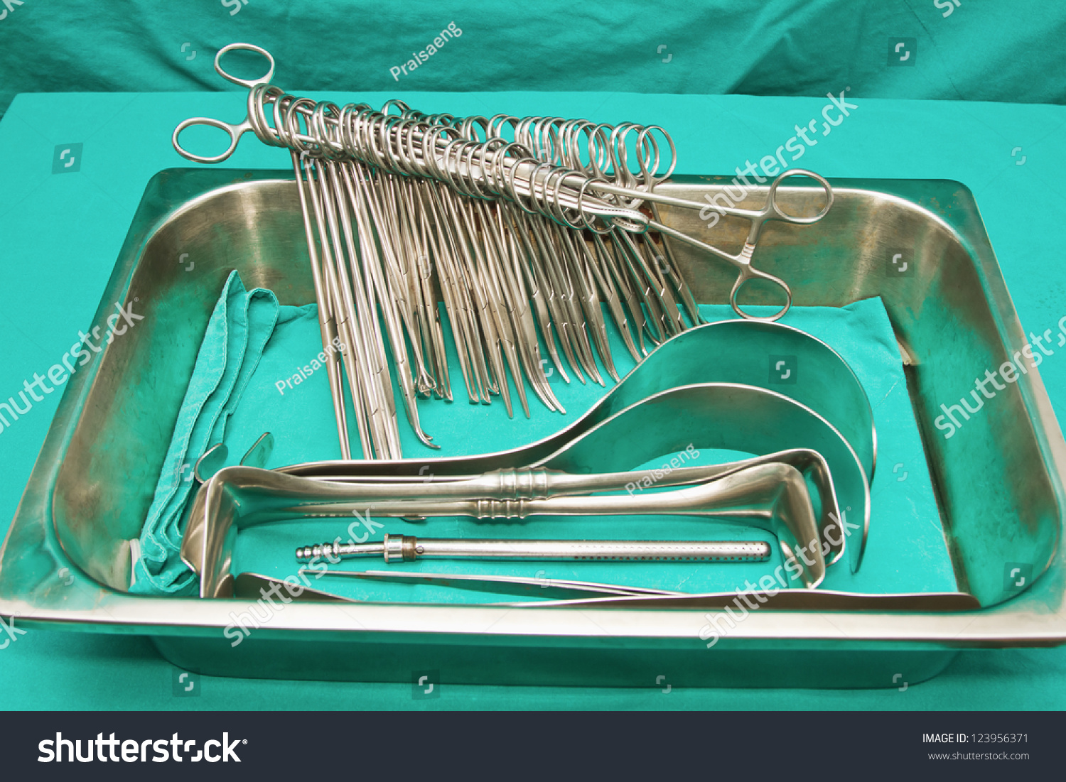 Set Major Surgical Instrument On Sterile Stock Photo 123956371 ...