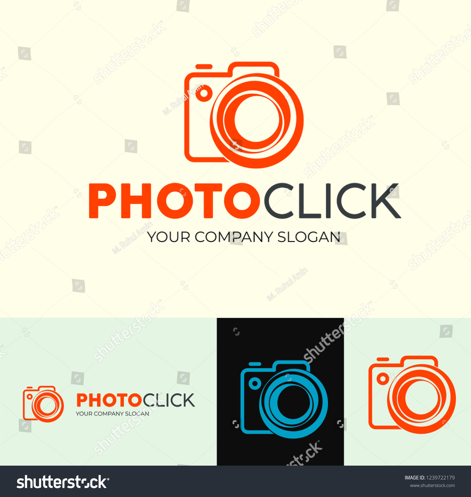 Photoclick Logo Suitable Photographer Will Best Stock Vector (Royalty ...