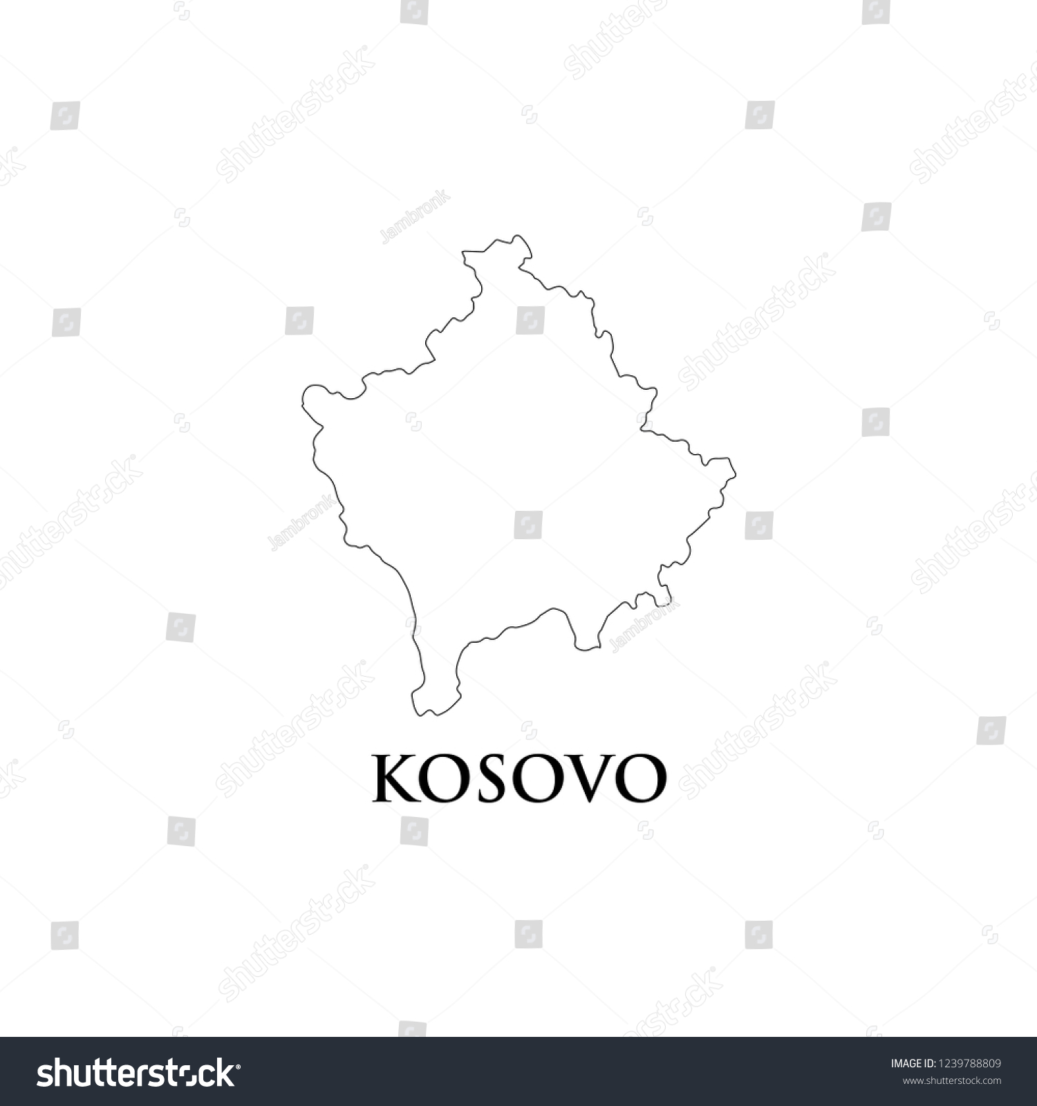 Kosovo Map Icon Vector Illustration Stock Vector (Royalty Free ...