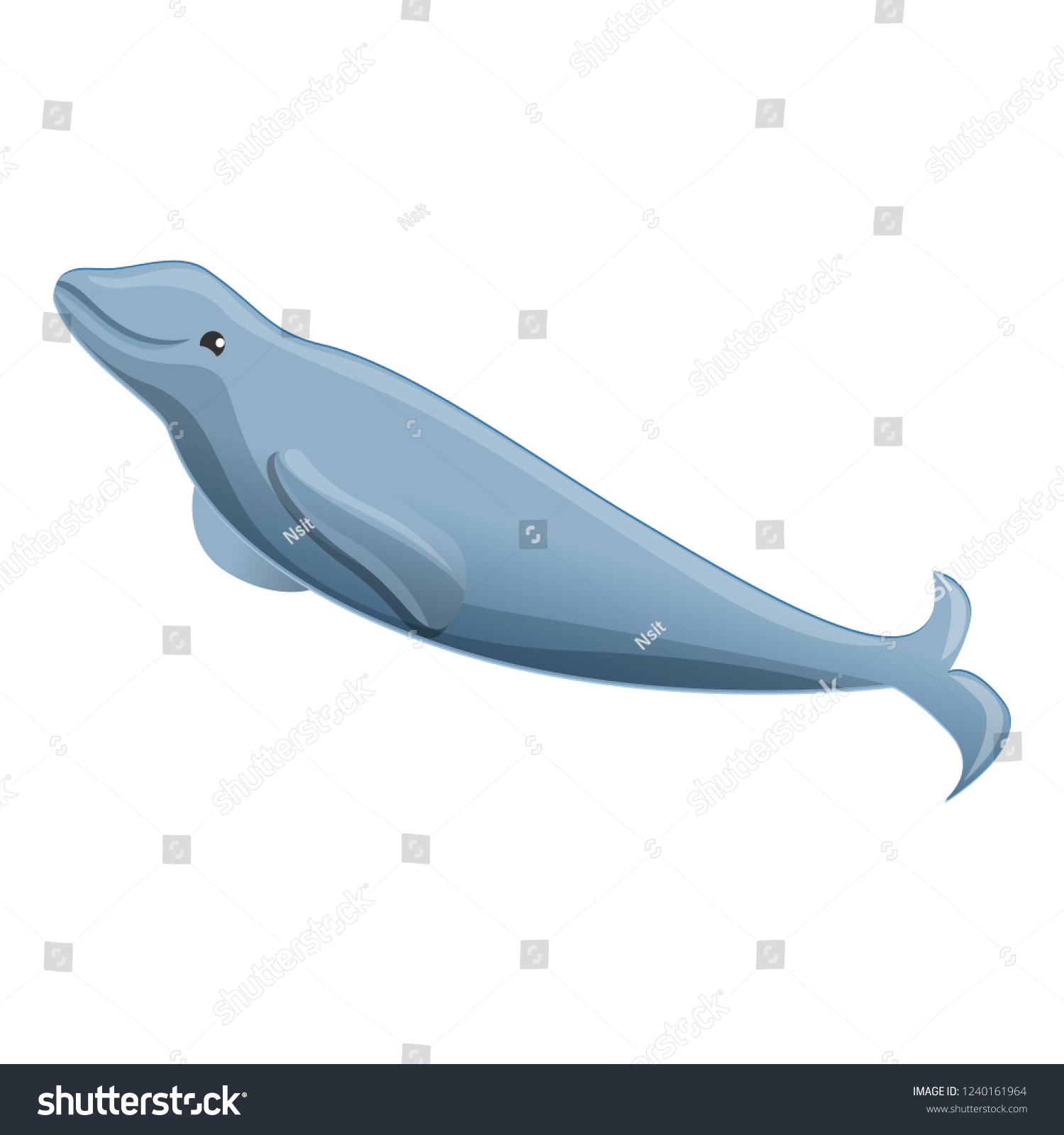 Minke Whale Icon Cartoon Minke Whale Stock Vector (Royalty Free ...