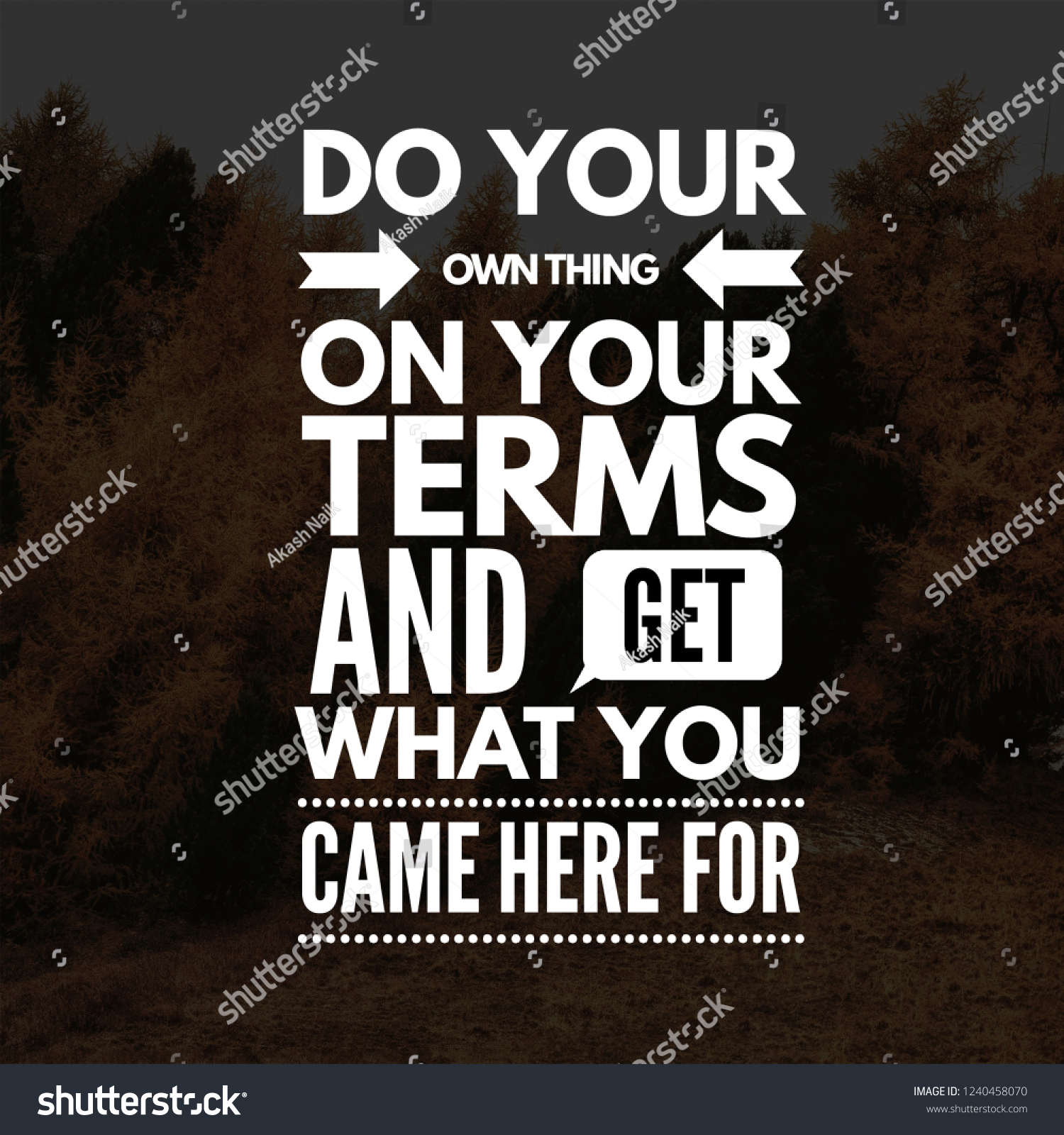 Inspirational Quotes Do Your Own Thing Stock Photo Shutterstock
