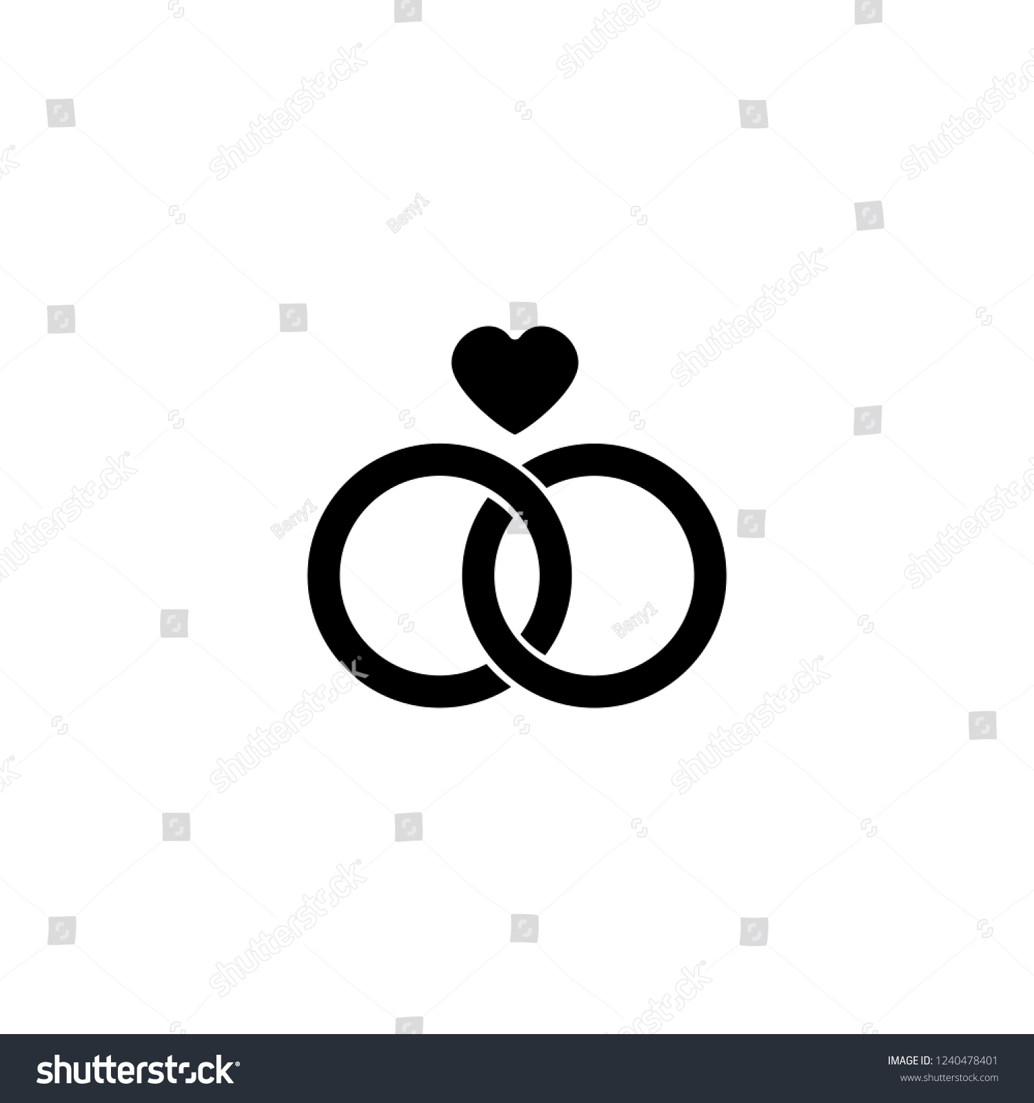 Wedding Ring Icon Stock Vector Royalty Free 1240478401 Shutterstock