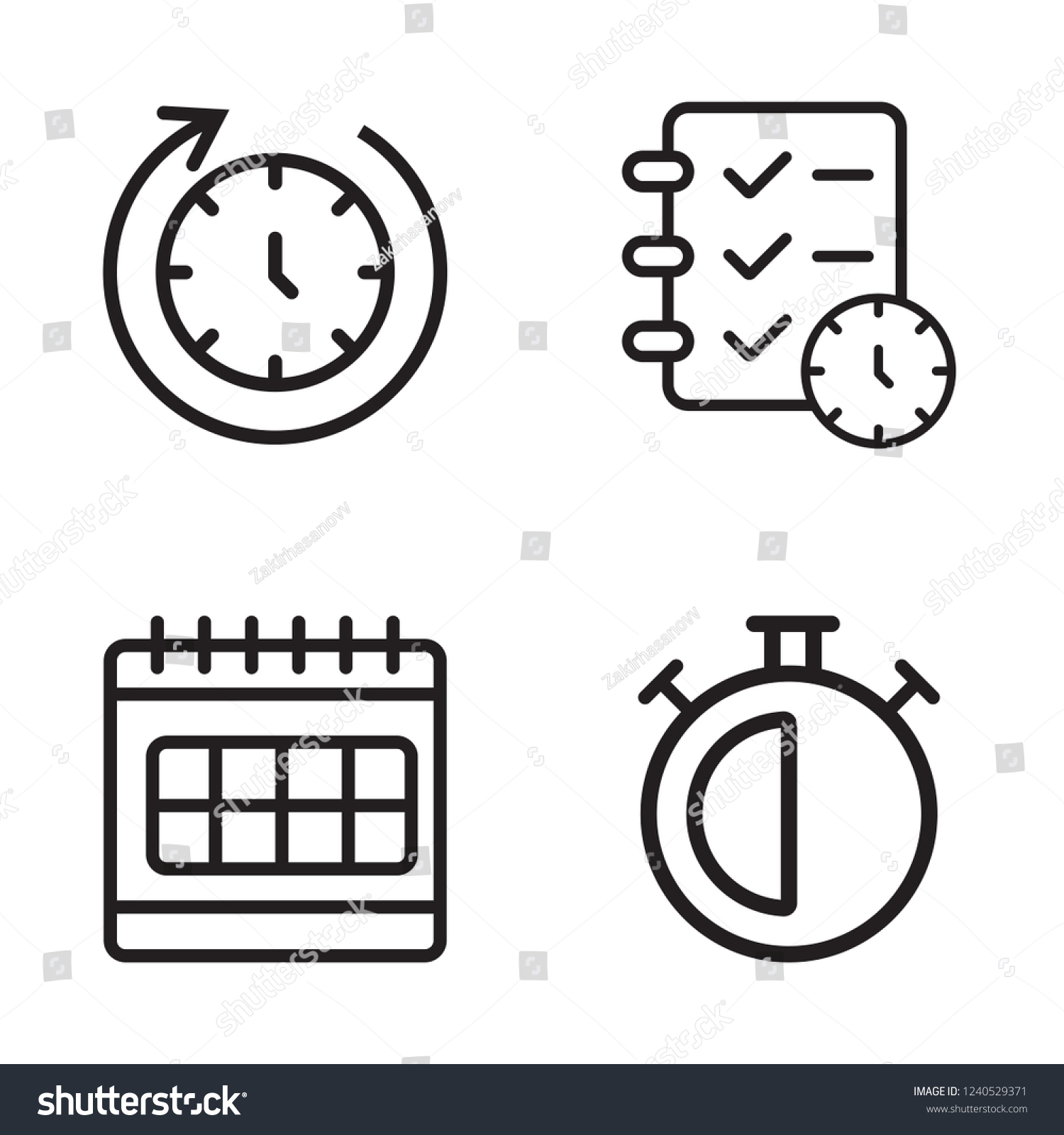 Time Management Eps 10 Stock Vector (Royalty Free) 1240529371 ...