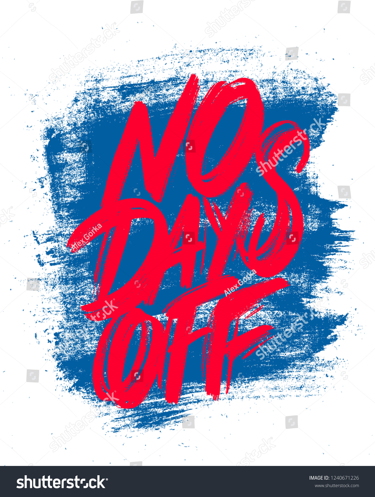 no-days-off-motivational-poster-vector-stock-vector-royalty-free